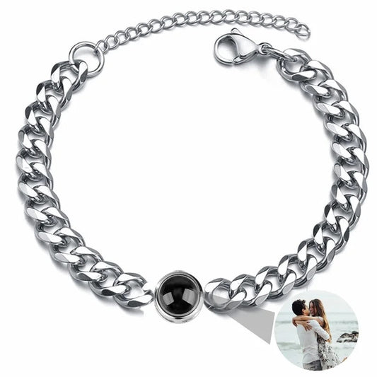 Custom Bracelet with Photo Projection (unisex) ByHeartJewelry