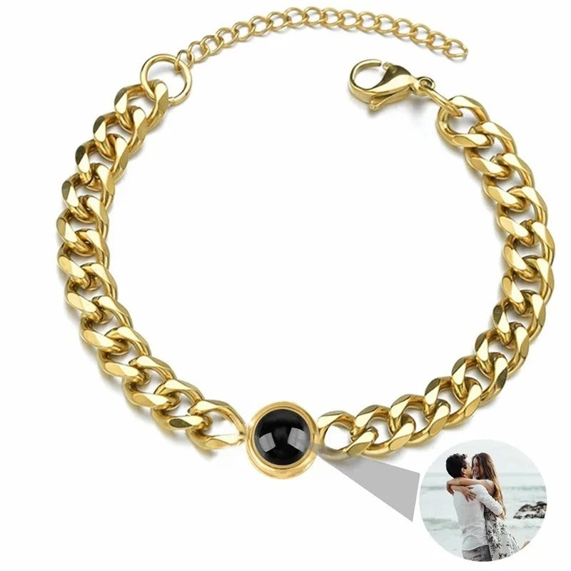 Custom Bracelet with Photo Projection (unisex) ByHeartJewelry