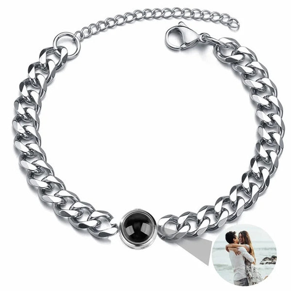 Custom Bracelet with Photo Projection (unisex) ByHeartJewelry