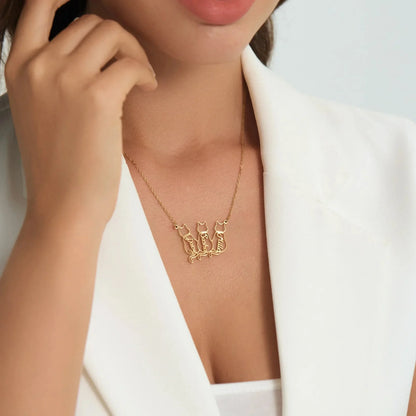 Custom Cat Name Necklace ByHeartJewelry