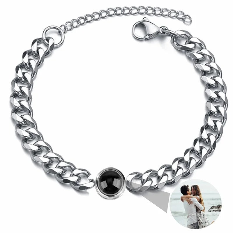 Custom Bracelet with Photo Projection (unisex) ByHeartJewelry