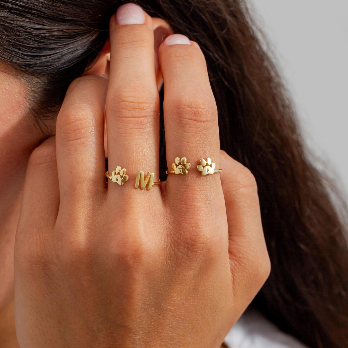 Custom Pet Initial Ring ByHeartJewelry
