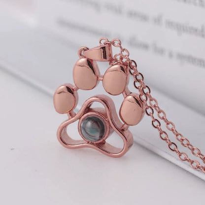 Custom Photo Projection Paw Necklace ByHeartJewelry