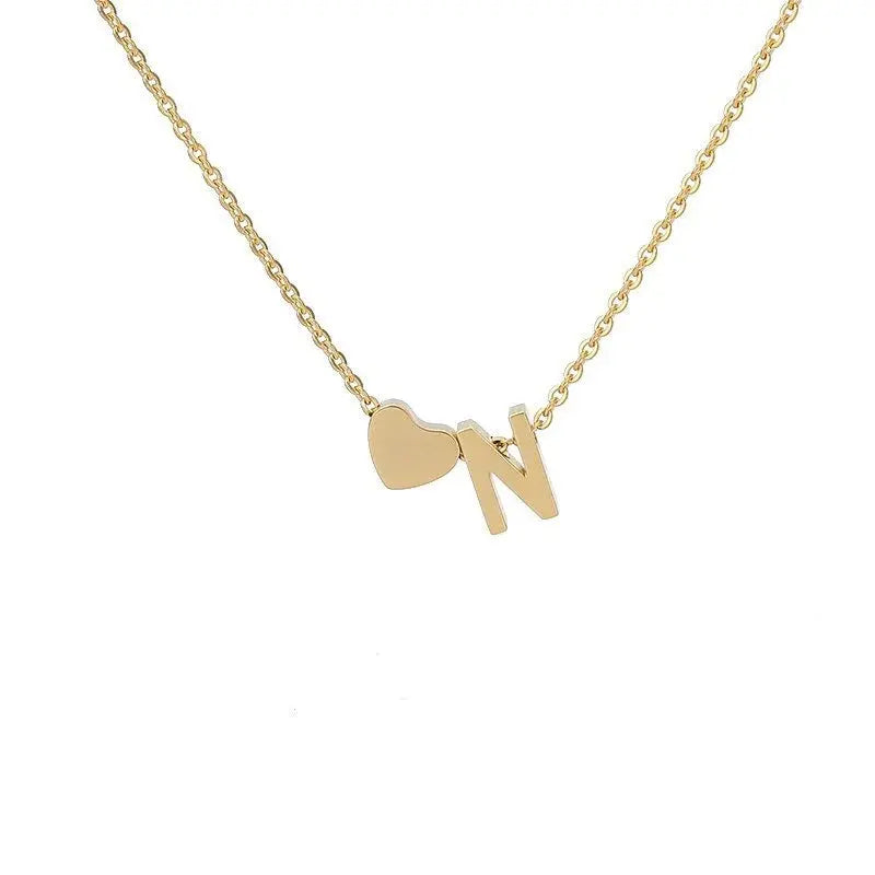 Heart necklace lifestyle shot on wedding outfit — bridesmaid gift personalized jewelry (variant view 19)