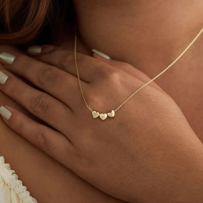 Custom heart initial necklace in rose gold — engraved romantic personalized keepsake jewelry