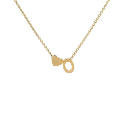 Heart necklace lifestyle shot on wedding outfit — bridesmaid gift personalized jewelry (variant view 20)