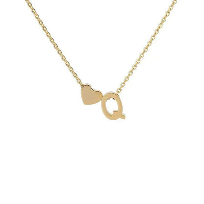 Heart necklace lifestyle shot on wedding outfit — bridesmaid gift personalized jewelry (variant view 22)