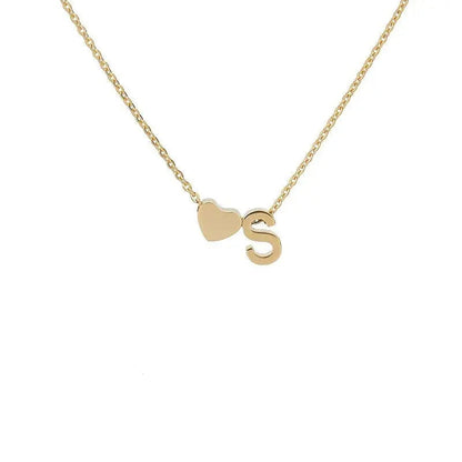 Heart necklace lifestyle shot on wedding outfit — bridesmaid gift personalized jewelry (variant view 24)