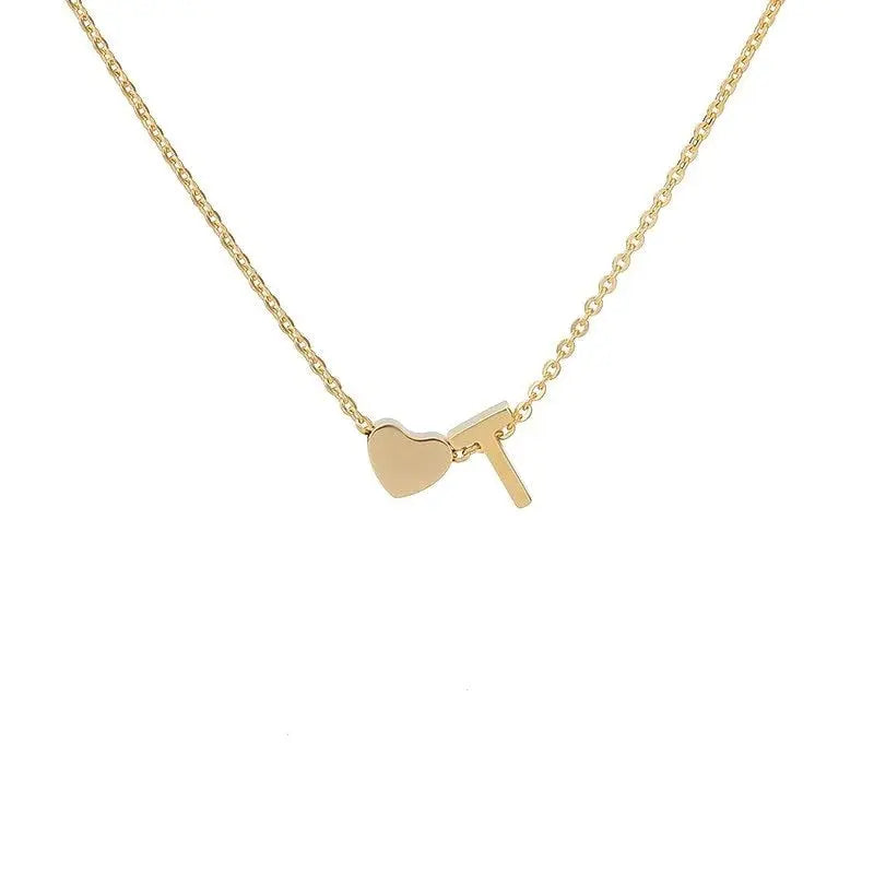 Heart necklace lifestyle shot on wedding outfit — bridesmaid gift personalized jewelry (variant view 25)