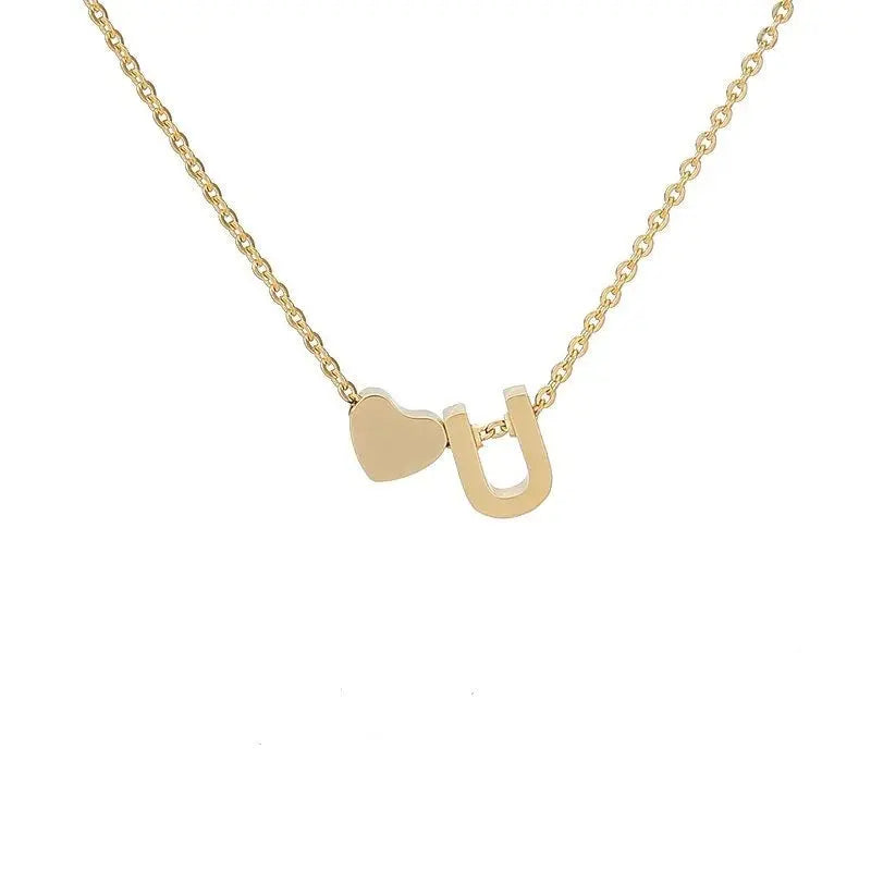 Heart necklace lifestyle shot on wedding outfit — bridesmaid gift personalized jewelry (variant view 26)