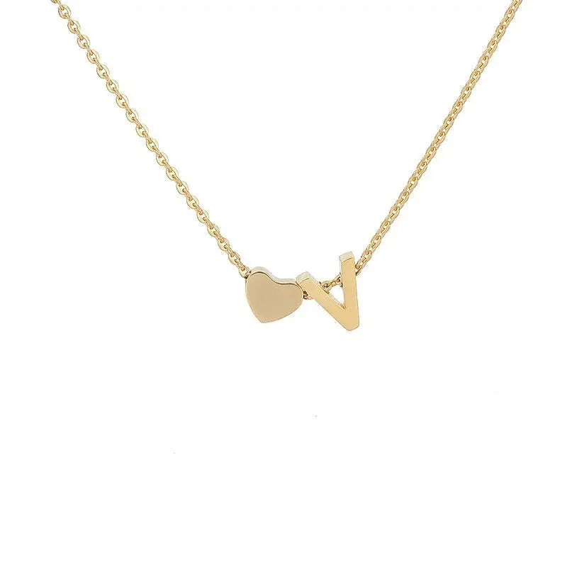 Heart necklace lifestyle shot on wedding outfit — bridesmaid gift personalized jewelry (variant view 27)