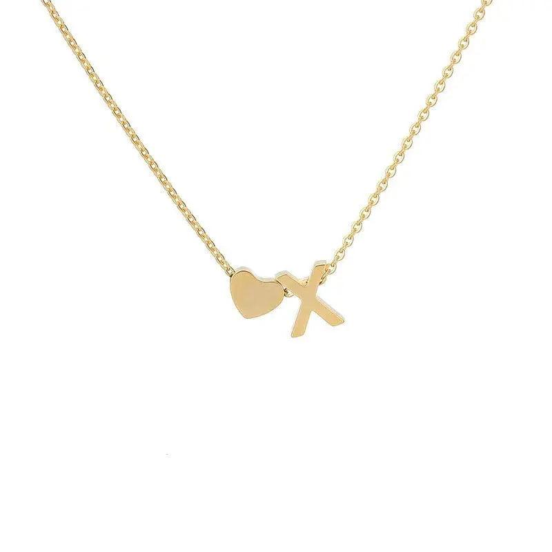 Heart necklace lifestyle shot on wedding outfit — bridesmaid gift personalized jewelry (variant view 29)