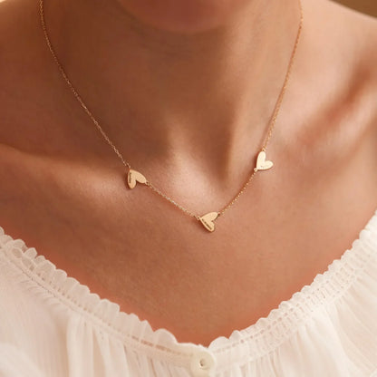 Custom Engraved Heart Necklace - Gold / 4
