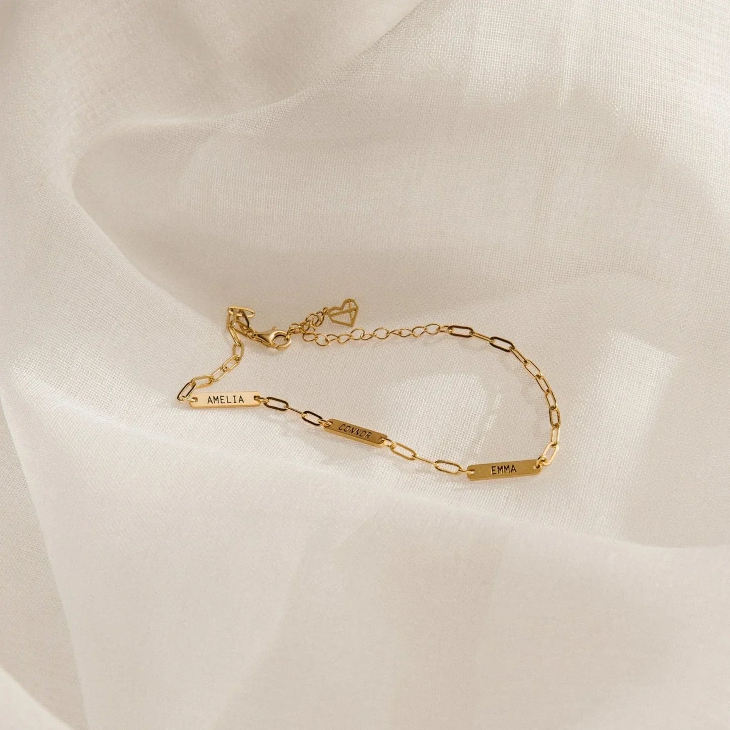 Custom Name Bar Bracelet - Gold / 5