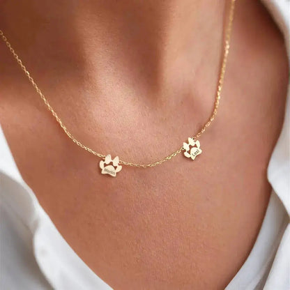 Multi-pet necklace adjustable chain with separate charms — handmade everyday pet jewelry